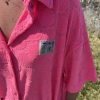 Robe en éponge rose fluo